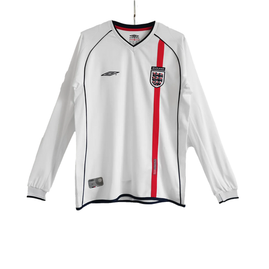 Retro England Home Long Sleeve Jersey 2002