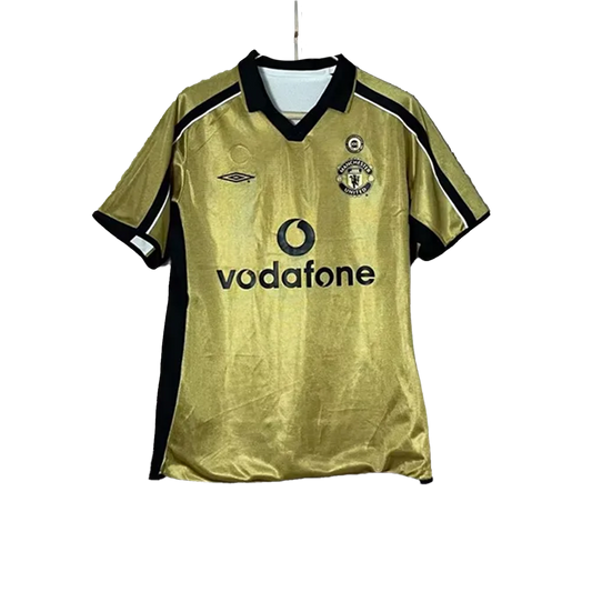 Retro Manchester United Gold Jersey 2001/02