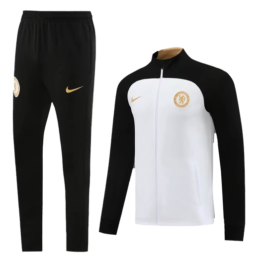Chelsea "White & Gold" Zip Up Tracksuit 2023/24