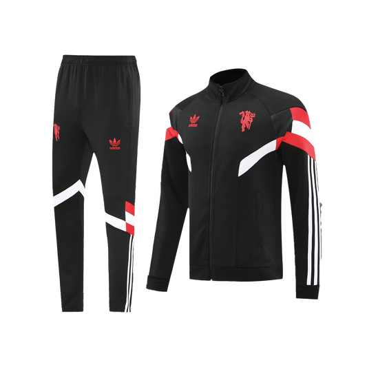 Manchester United "Black" Zip Up Tracksuit 2024/25