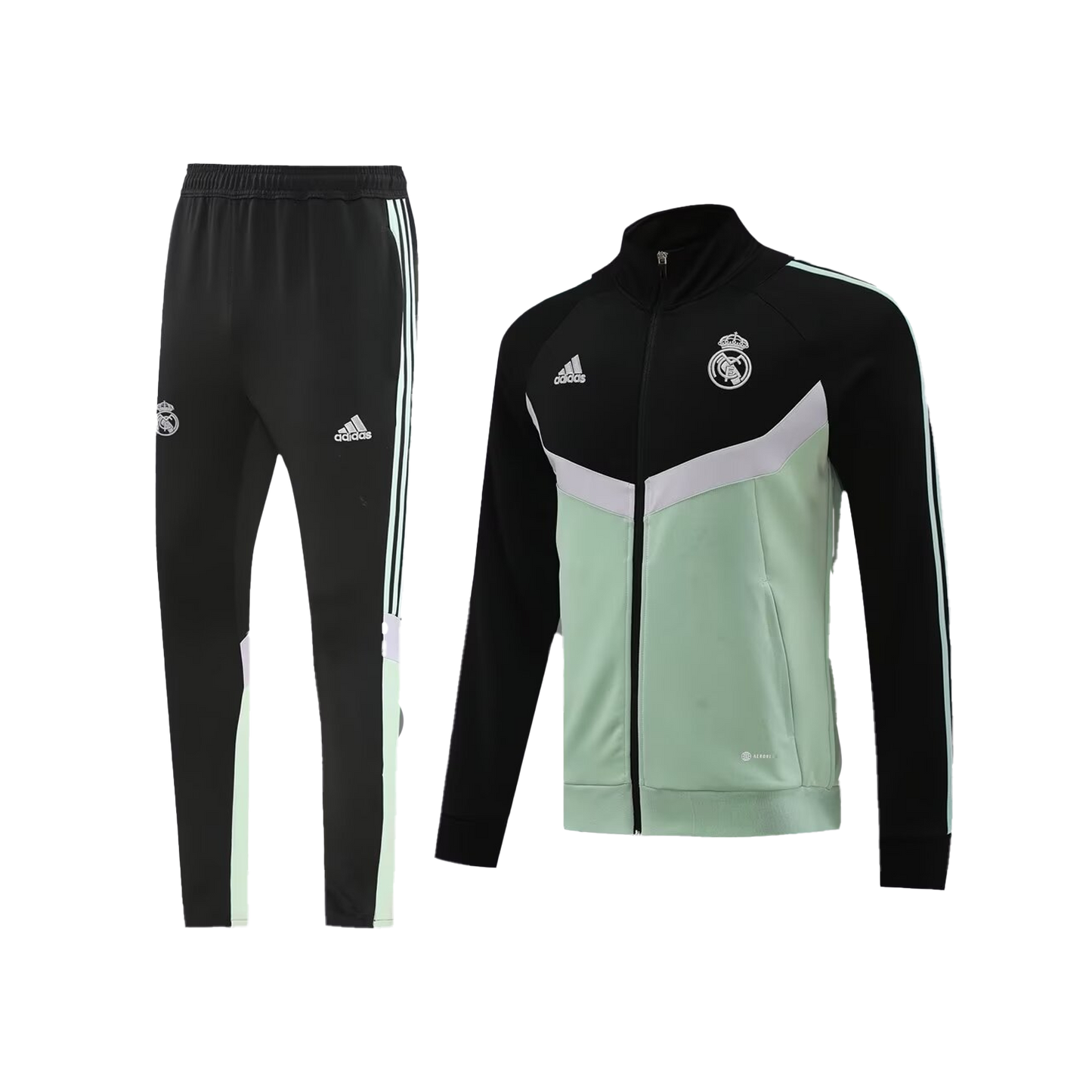 Real Madrid "Black & Green" Zip Up Tracksuit 2024/25