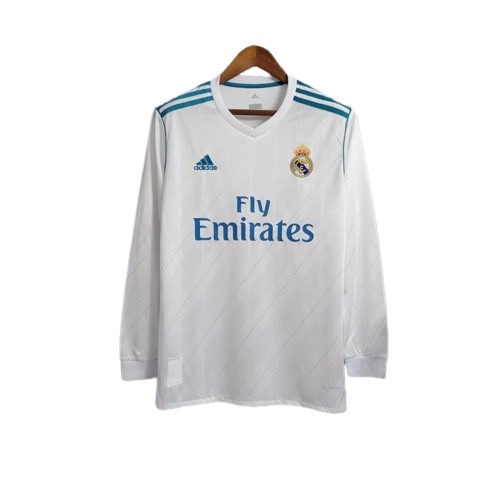 Retro Real Madrid Home Long Sleeve Jersey 2017/18